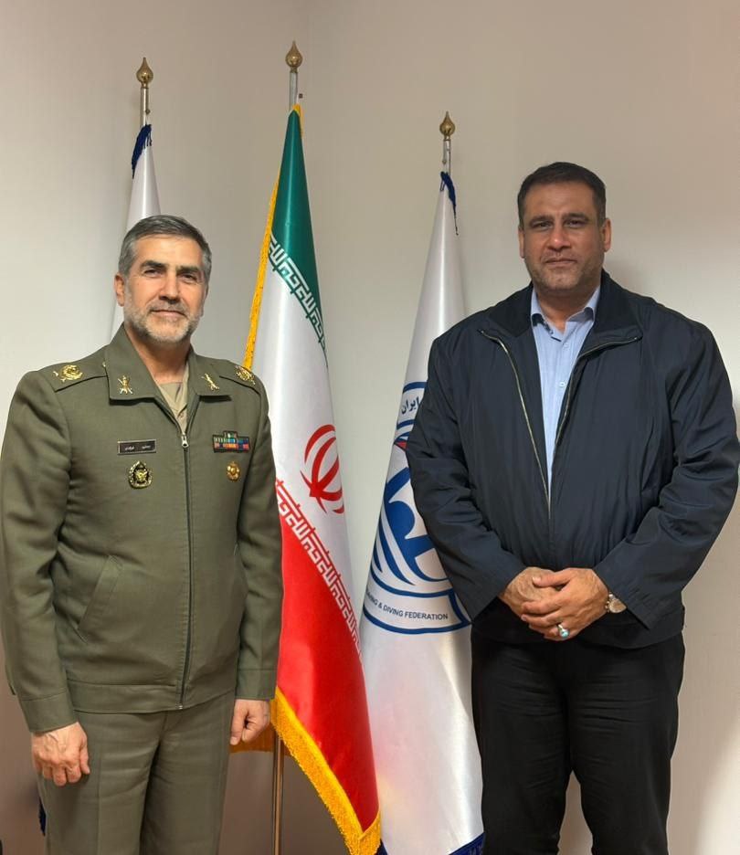 دیدار رئیس ورزش و آمادگی جسمانی ستاد کل نیرو‌های مسلح با رئیس فدراسیون نجات‌غریق و غواصی